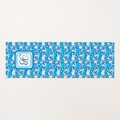 Geborduurde Zomerpalmboom Yoga Mat (Voorkant (horizontaal))