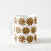 Geborduurde Zon Koffiemok (Voorkant links)
