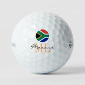 Geborduurde Zuid-Afrikaanse vlag & Afrika-golfball Golfballen (Voorkant)