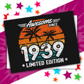 Geboren 1939 Limited Edition Retro Geweldig Sinds  Briefkaart