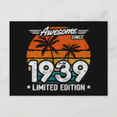 Geboren 1939 Limited Edition Retro Geweldig Sinds  Briefkaart (Voorkant)