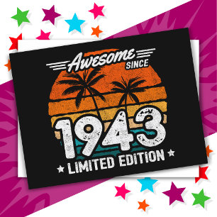 Geboren 1943 Limited Edition Retro Geweldig Sinds Briefkaart