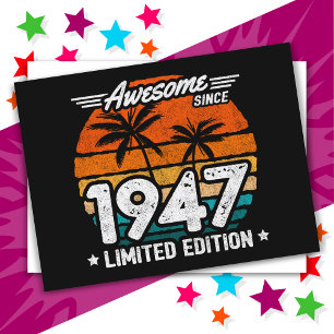 Geboren 1947 Limited Edition Retro Geweldig Sinds Briefkaart