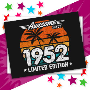 Geboren 1952 Limited Edition Retro Geweldig Sinds Briefkaart