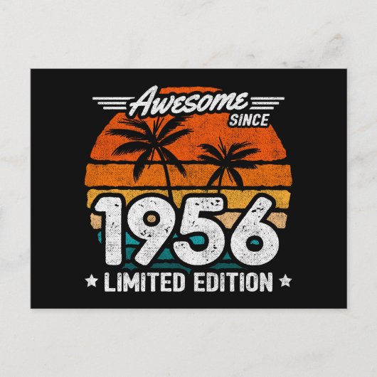 Geboren 1956 Limited Edition Retro Geweldig Sinds  Briefkaart (Voorkant)