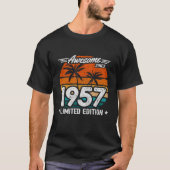 Geboren 1957 Limited Edition Retro Geweldige sinds T-shirt (Voorkant)