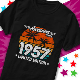 Geboren 1957 Limited Edition Retro Geweldige sinds T-shirt