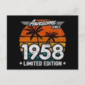 Geboren 1958 Limited Edition Retro Geweldig Sinds  Briefkaart (Voorkant)
