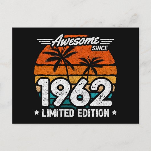 Geboren 1962 Limited Edition Retro Geweldig Sinds  Briefkaart (Voorkant)