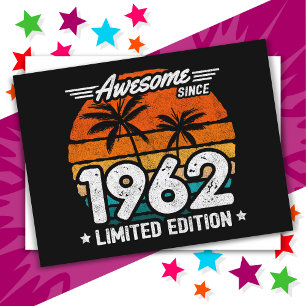 Geboren 1962 Limited Edition Retro Geweldig Sinds Briefkaart