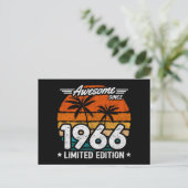 Geboren 1966 Limited Edition Retro Geweldig Sinds Briefkaart (Staand voorkant)