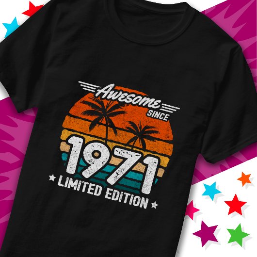 Geboren 1971 Limited Edition Retro Geweldige sinds T-shirt