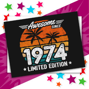 Geboren 1974 Limited Edition Retro Geweldig Sinds  Briefkaart