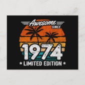 Geboren 1974 Limited Edition Retro Geweldige sinds Briefkaart (Voorkant)