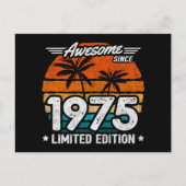 Geboren 1975 Limited Edition Retro Geweldig Sinds  Briefkaart (Voorkant)