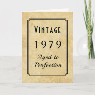  geboren 1979 of Any Yr Naam toevoegen Verjaardag Kaart