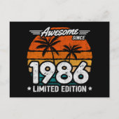 Geboren 1986 Limited Edition Retro Geweldig Sinds  Briefkaart (Voorkant)