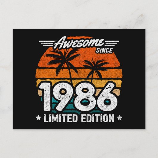 Geboren 1986 Limited Edition Retro Geweldig Sinds  Briefkaart (Voorkant)