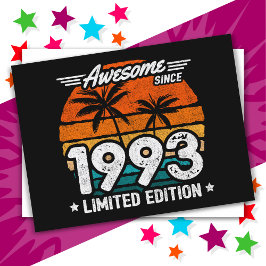 Geboren 1993 Limited Edition Retro Geweldige sinds Briefkaart