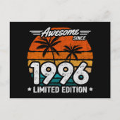 Geboren 1996 Limited Edition Retro Geweldig Sinds  Briefkaart (Voorkant)