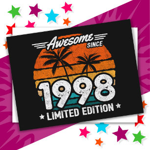 Geboren 1998 Limited Edition Retro Geweldig Sinds  Briefkaart