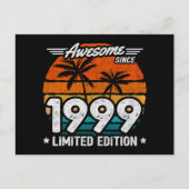 Geboren 1999 Limited Edition Retro Geweldig Sinds  Briefkaart (Voorkant)