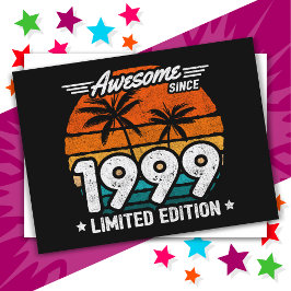 Geboren 1999 Limited Edition Retro Geweldig Sinds  Briefkaart