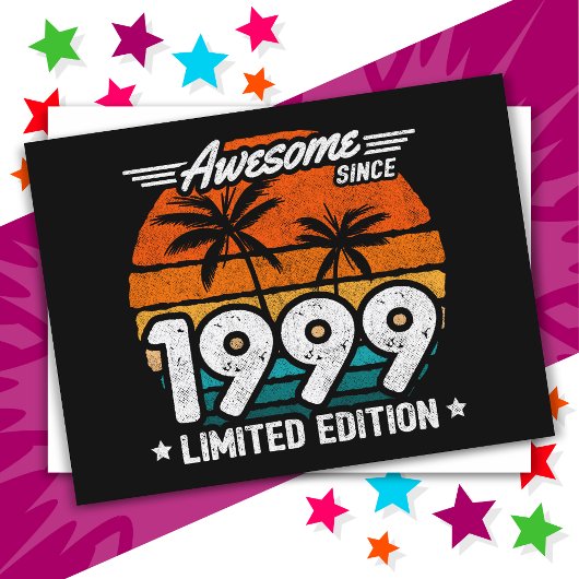 Geboren 1999 Limited Edition Retro Geweldig Sinds  Briefkaart