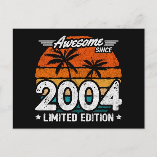 Geboren 2004 Limited Edition Retro Geweldig Sinds  Briefkaart (Voorkant)