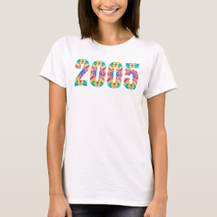 Geboren 2005 Verjaardagsfeest Meerkleurige Tie Dye T-shirt