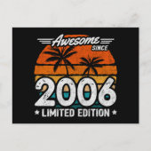 Geboren 2006 Limited Edition Retro Geweldige sinds Briefkaart (Voorkant)