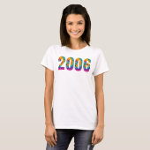 Geboren 2006 Verjaardagsfeest Meerkleurige Tie Dye T-shirt (Voorkant volledig)