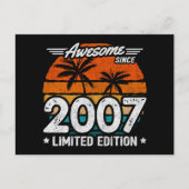 Geboren 2007 Limited Edition Retro Geweldig Sinds  Briefkaart (Voorkant)