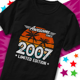 Geboren 2007 Limited Edition Retro Geweldige sinds T-shirt