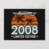 Geboren 2008 Limited Edition Retro Geweldig Sinds  Briefkaart (Voorkant)