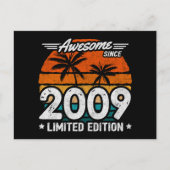 Geboren 2009 Limited Edition Retro Geweldig Sinds Briefkaart (Voorkant)