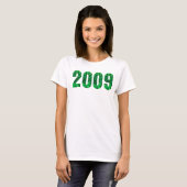 Geboren 2009 Verjaardagsfeest Green Tie Dye T-shirt (Voorkant volledig)