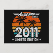 Geboren 2011 Limited Edition Retro Geweldig Sinds Briefkaart (Voorkant)