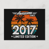 Geboren 2017 Limited Edition Retro Geweldig Sinds Briefkaart (Voorkant)