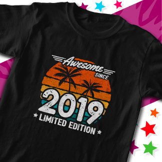 Geboren 2019 Limited Edition Retro Geweldige sinds T-shirt