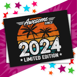Geboren 2024 Limited Edition Retro Geweldig Sinds Briefkaart