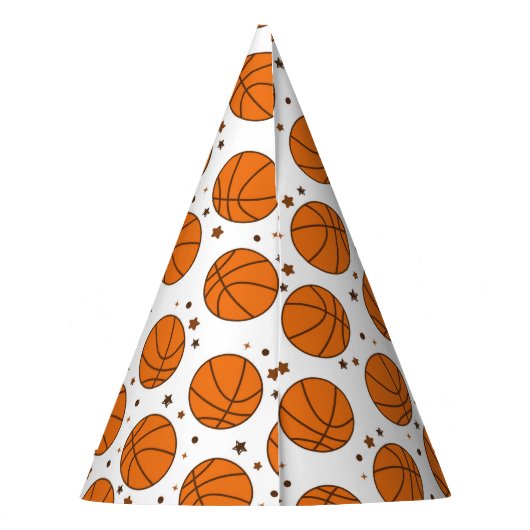 Geboren 2 bal basketbal 2e verjaardag feesthoedjes (Achterkant)