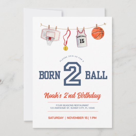 Geboren 2 bal kaart (Voorkant)