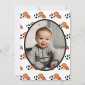 Geboren 2 Bal Sport Thema Jongen 2de Verjaardag Fo Kaart (Achterkant)