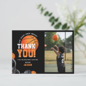 Geboren 2 Bal Verjaardag Basketbal Sporten Bedankkaart (Staand voorkant)