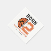 Geboren 2 Ball Basketbal 2e Verjaardag Party Servet (Hoek)