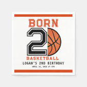 Geboren 2 Ball Basketbal 2e Verjaardag Party Servet (Voorkant)
