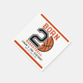 Geboren 2 Ball Basketbal 2e Verjaardag Party Servet (Hoek)