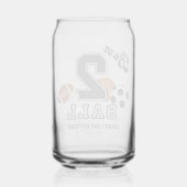 Geboren 2 Ball Sport Thema Jongen 2e Verjaardagsgu Blikvorm Glas (Achterkant)