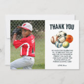 Geboren 2 Ball Sport Theme Jongen 2e Verjaardagsfe Bedankkaart (Voorkant)